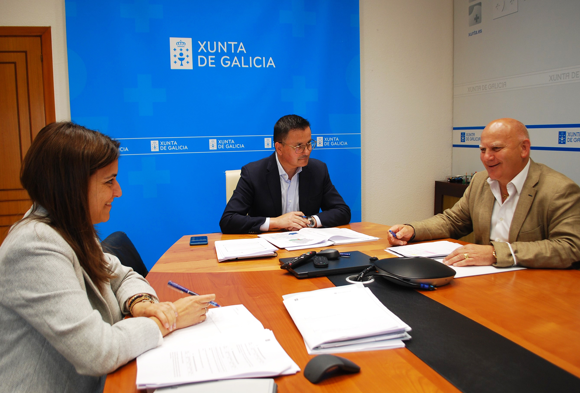 A Xunta e o Concello de Cartelle constatan o avance nas parcelarias de Santa Baia de Anfeoz, San Tomé e Cartelle