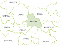 Mapa municipio de Frades